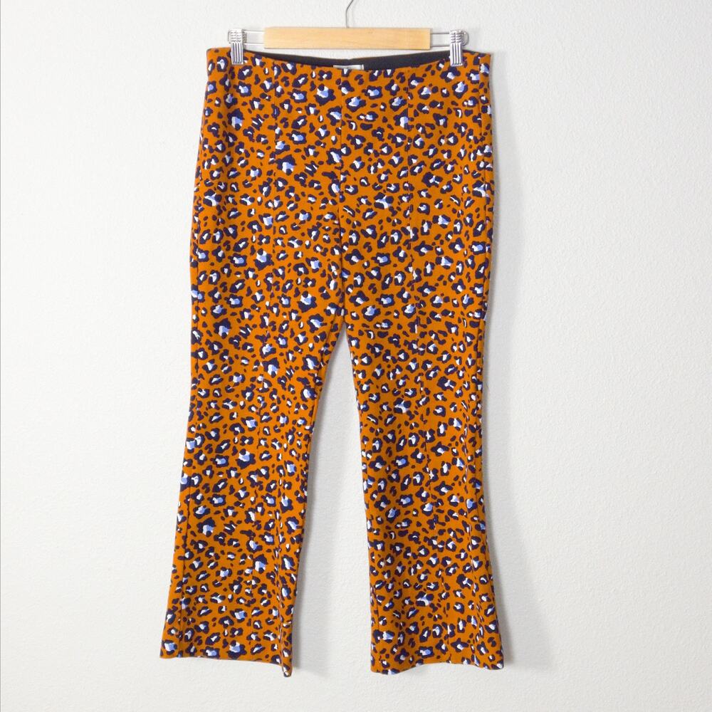 Maeve Orange and Blue Leopard Print Leggings